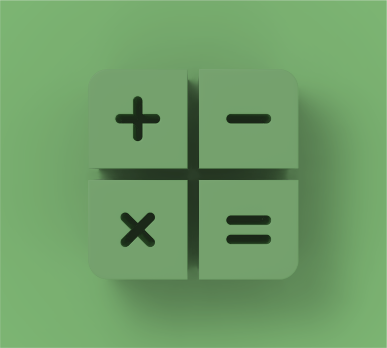 Icone 3d calculatrice