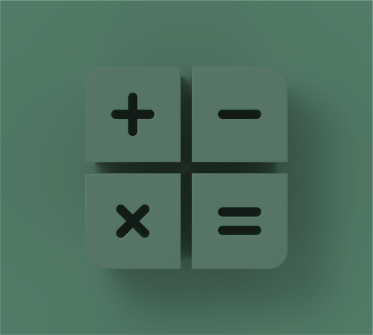 Icone 3d calculatrice